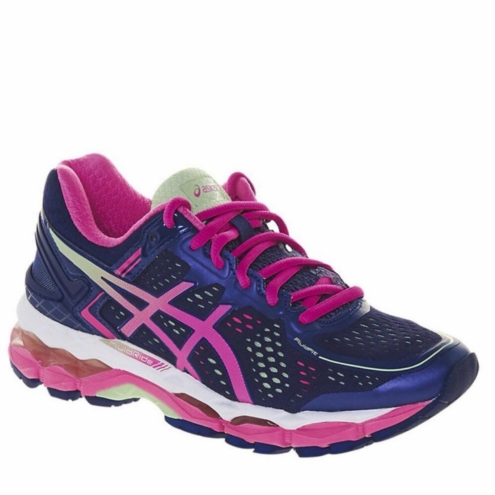 ASICS Women's Athletic Shoes - Navy, Pink, and Lime